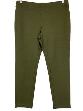 J. Jill Pure Jill Tapered Ankle Pants Olive Green Large NWT Pull On Stretch